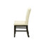 De 2 chaises de salle à manger, 37 po de hauteur, siège en tissu crème, structure en bois massif gris, transitionnel pour la cuisine et l'espace de la chambre 38,19 po