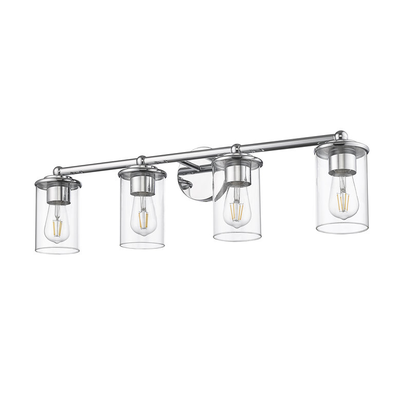 Éclairage pour meuble-lavabo à 4 lumières Cheetham, Chrome
