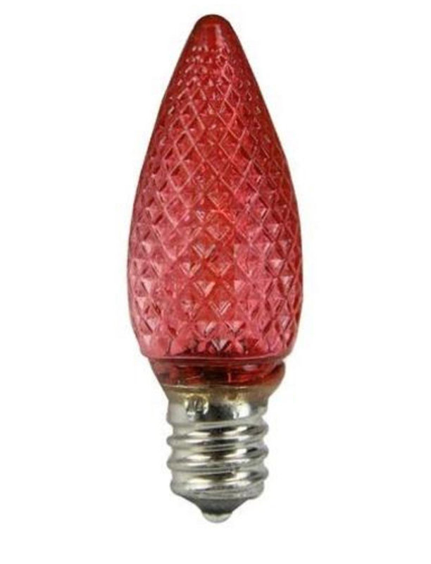 Ampoules de rechange à DEL à facettes C7, Rouge, H 2 po x l 5 po x P 5 po