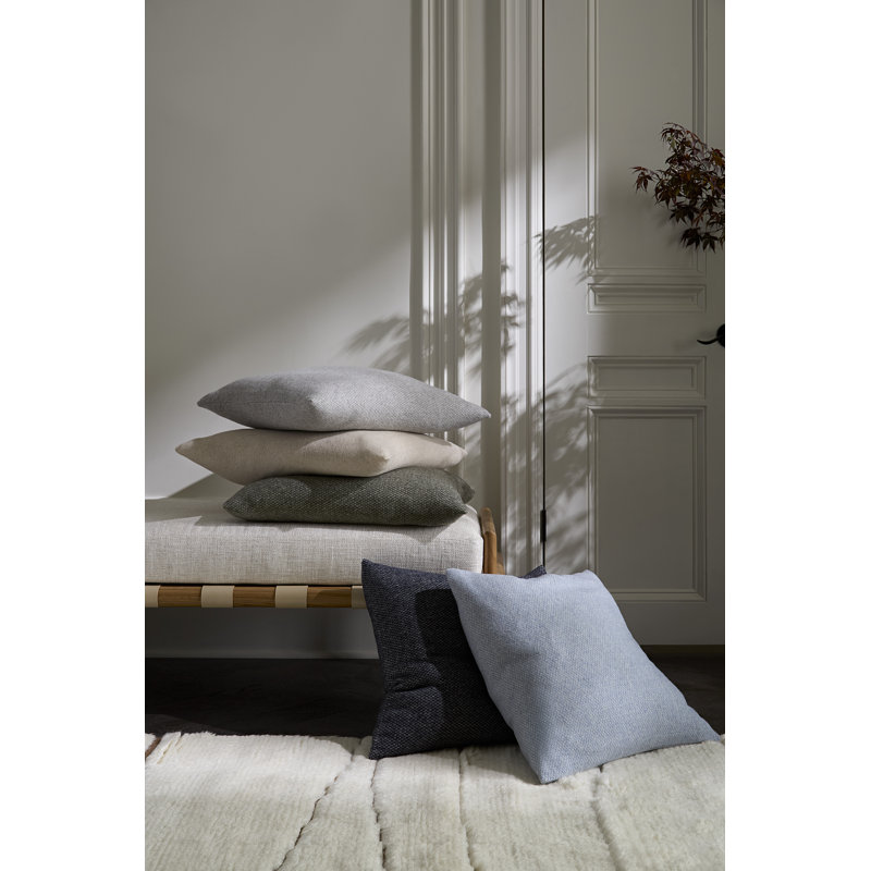 Cervino Wool Square Pillow Cover & Insert, Gray