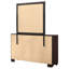 Commode 6 tiroirs foncé cacao foncé avec chocolat foncé Elegance