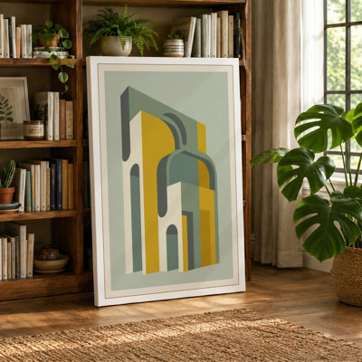 Modernist Tower Art Deco - Wrapped Canvas