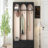 Farmhouse Wooden Style Hall Tree with Arched Design, Elegant Entryway Bench with Retro Hooks, Rustic Coat Rack & Shoe Organizer with Drawers for Mudroom, Living Room-2139705358