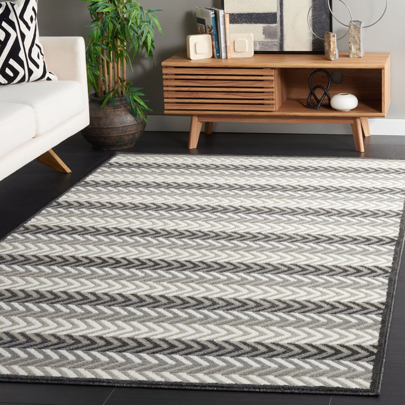 Lisel Performance Striped Rug, Rectangle 5'3" x 7'8"
