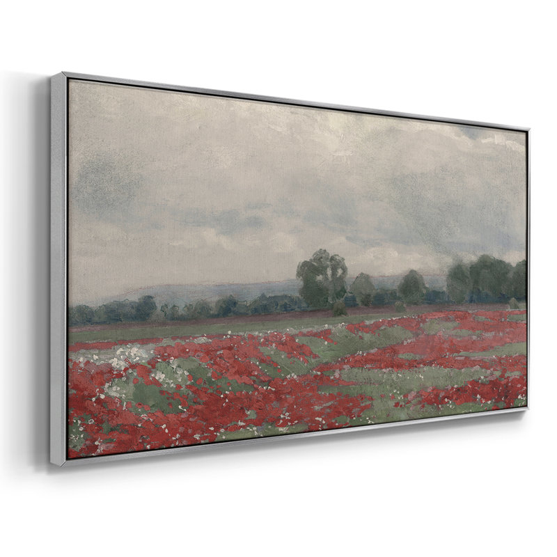 Botanical Series-CDXC- Toile tendue avec châssis tendue, prête à être accrochée, Argent argent, H 21 po x l 41 po