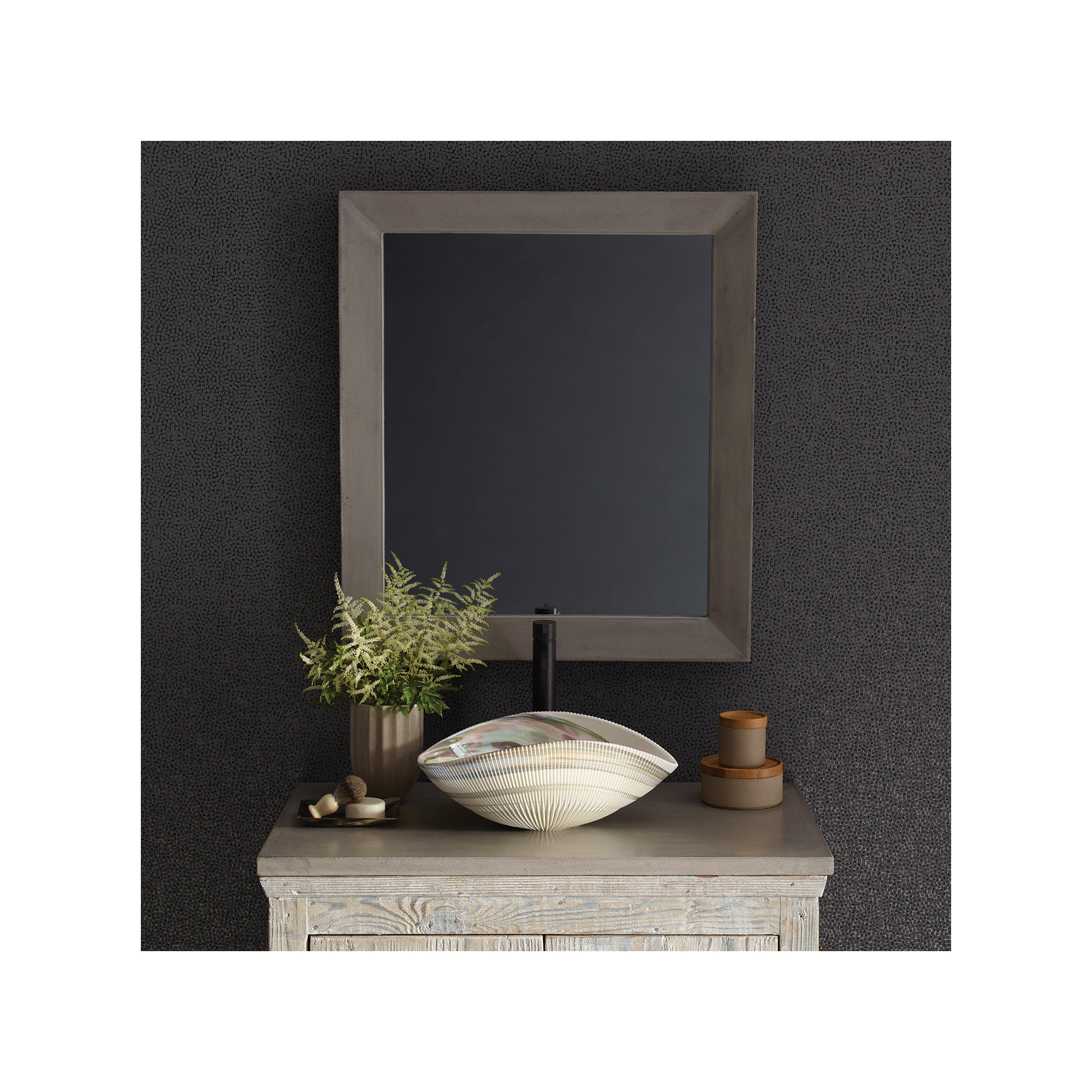 Amalfi Murano Glass Handmade Vessel Bathroom Sink, Abalone