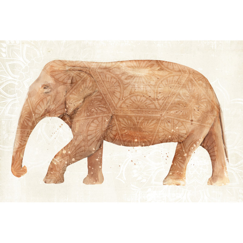 Elephant Wisdom II by Annie Warren - Graphic Art, 51cm H x 76cm W, Wrapped Canvas