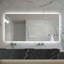 Miroir de salle de bain 28 po x 60 po à DEL, résistant à la corrosion, à trois couleurs à intensité variable et rétroéclairé