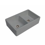 31.5 L X 19.6 W Fireclay Double Bowl Apron / Farmhouse Kitchen Sink