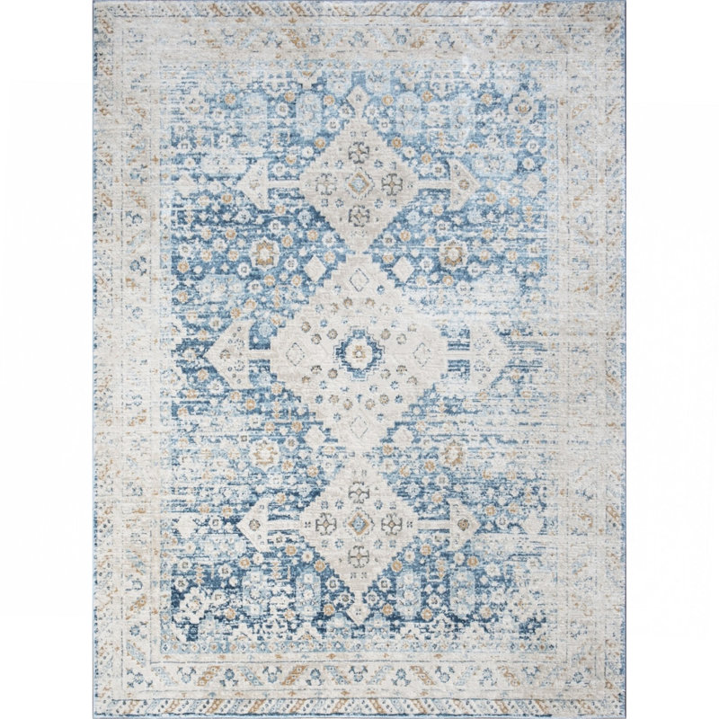 Blue Area Rug, Rectangle 2' x 3'