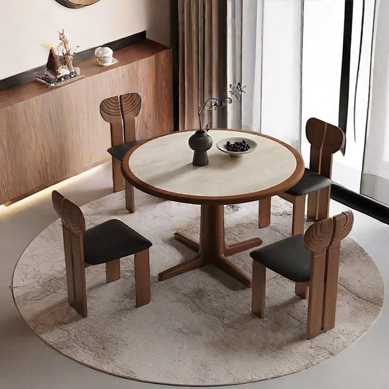 French vintage style round dining table sets.