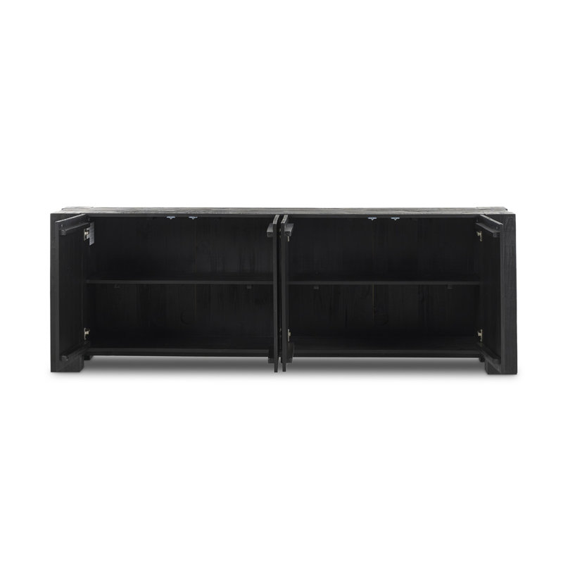 Finnian Sideboard-Light Blonde Pine, Aged Black Pine