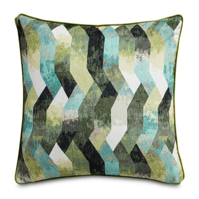 Marion Geometric Feather Reversible Throw Pillow