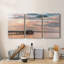 Harbour Sunset - Toile tendue avec châssis de qualité supérieure - Prêt à être accroché-1886268145