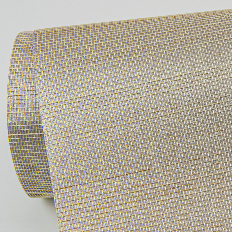Loom Striped Grass Cloth Wallpaper Roll, Lavender