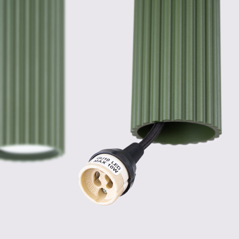 Pendant lamp Bonina 1 burgundy, 81x5x120 cm, Olive Green, 4 Lights