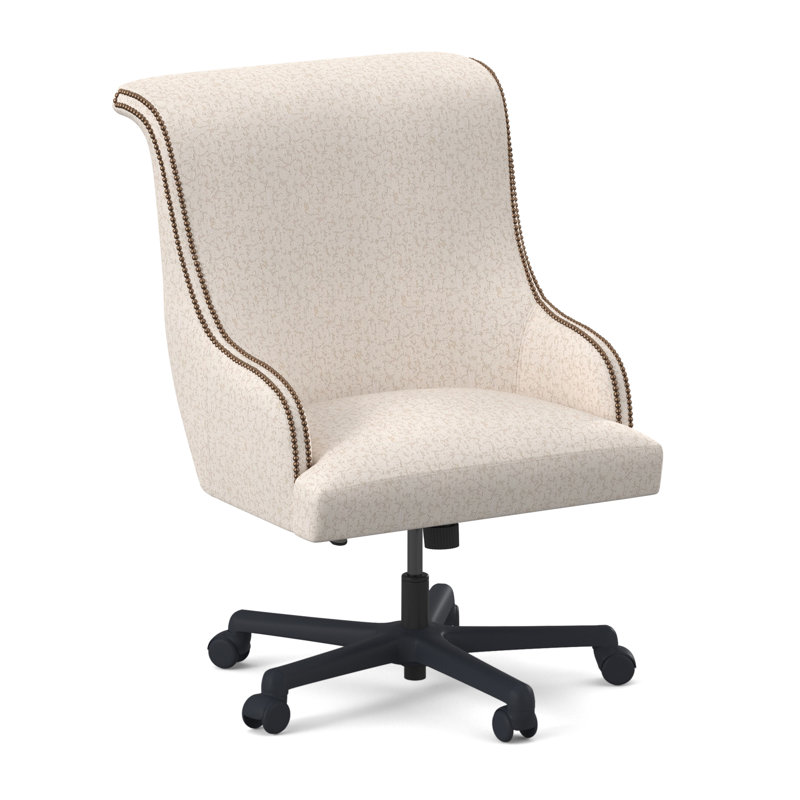 Madison Office Chair, Antique Brass Small, Fizz Ivory