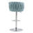 Swivel Bar Stools Set of 2 with Adjustable Height, Woven Back & Footrest, Silver Chrome Finish,-1064649532