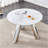 A 42-Inch Stainless Steel Leg Round Table With A Marble Top Is Suitable For Use By Four Or Six People-1048846619-1048846613-1048846614