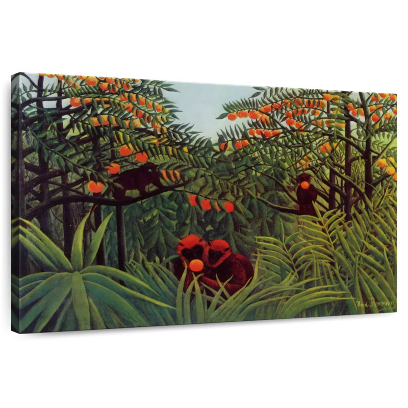 Apes In The Orange Grove, 32" H x 48" W