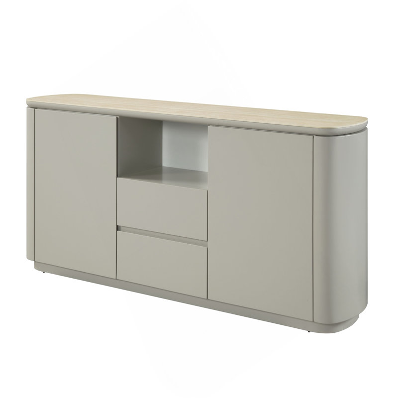 Ingram Ceramic Top & Light Gray Finish Server