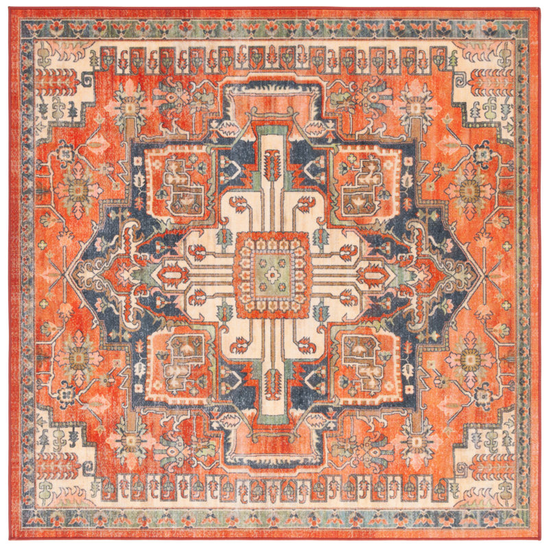 Tapis lavable à la machine Pavos, Carré 6 pi 7 po