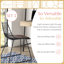 Chaise éclectique moderne en métal Adore Decor Vivi Boho pour cuisine ou salle à manger-324731471