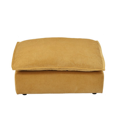 43" W Corduroy Modular Sofa Ottoman Module
