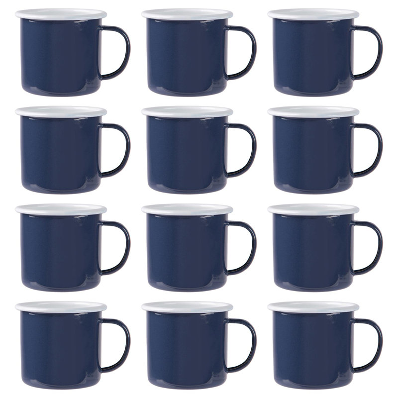 Enamelware Camping Mug, 12, Dark Blue
