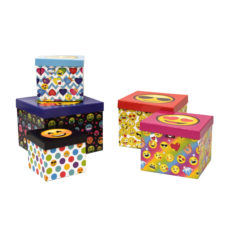 Ensemble de boîte de rangement 5 pièces Roussel Emoji Kids