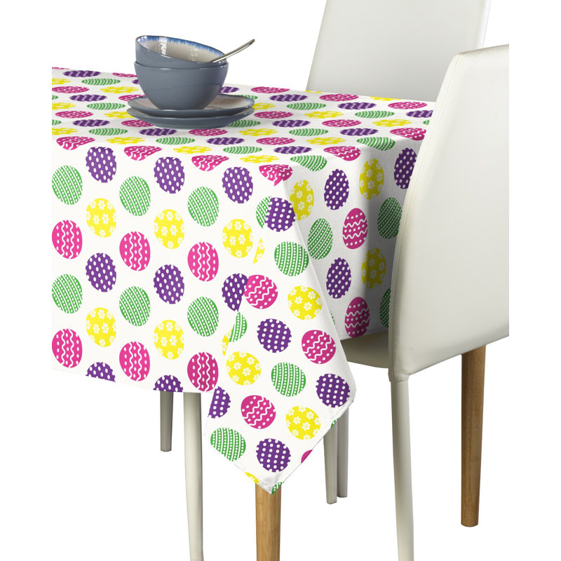 Endsley Geometric Easter Tablecloth, 104" L x 60" W