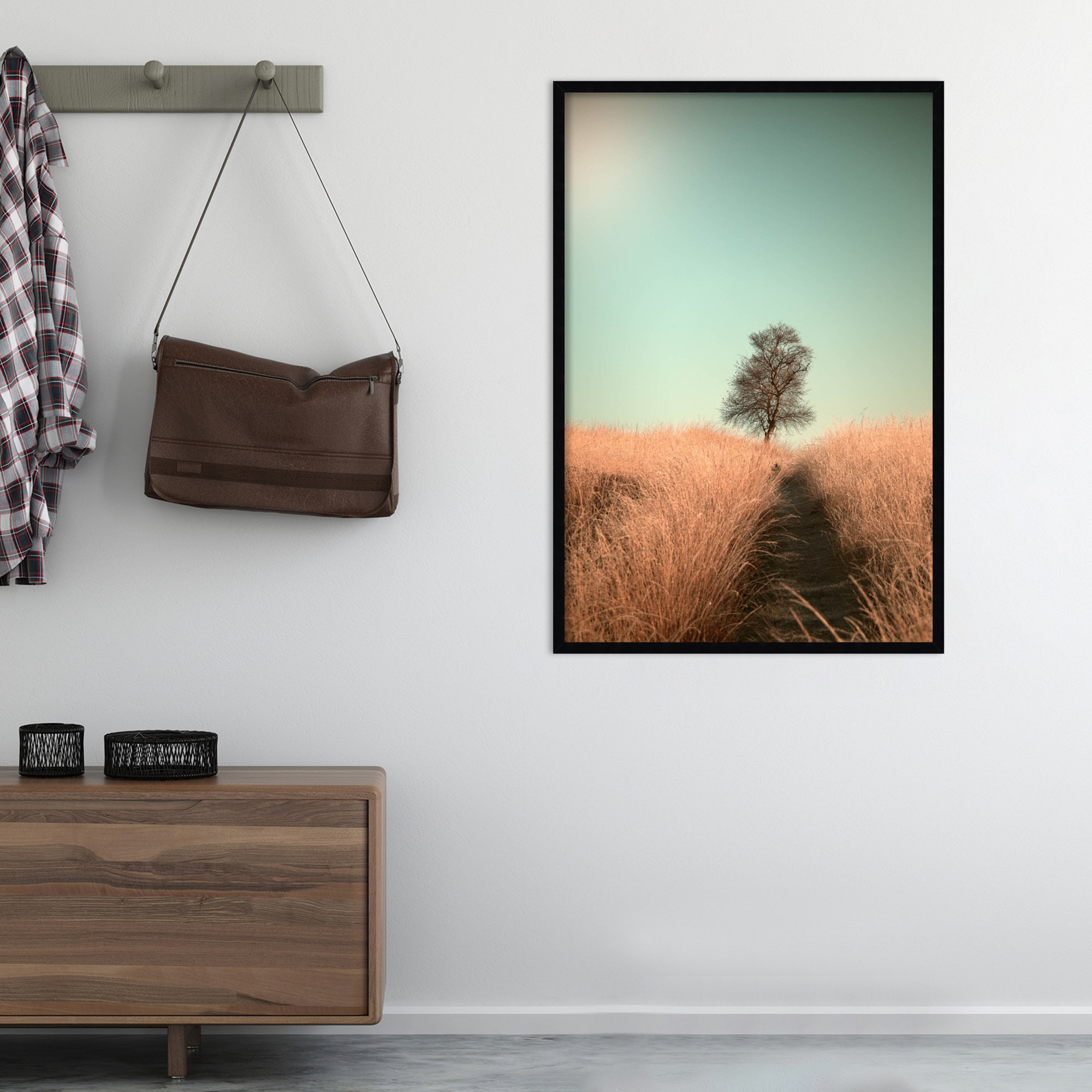 Grass And Path by Jaap Van Den, Black, 28" W x 41" H