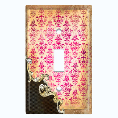 Plaque murale d'interrupteur à bascule Damask Frame