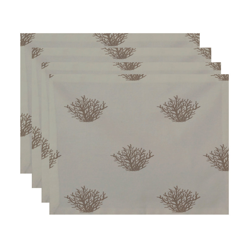 Ensemble de napperons 4 pièces Abby, Avoine / taupe / beige