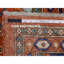 Tapis oriental noué à la main de 9 po x 9 po x 13 po x 6 po orange tissé dense en laine tissée dense, tissé dense à la main 864F68A4E2BC48B08029EE8885BE24B8