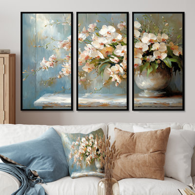 Harmony orchidées fleurs II - art mural orchidée - ensemble de 3