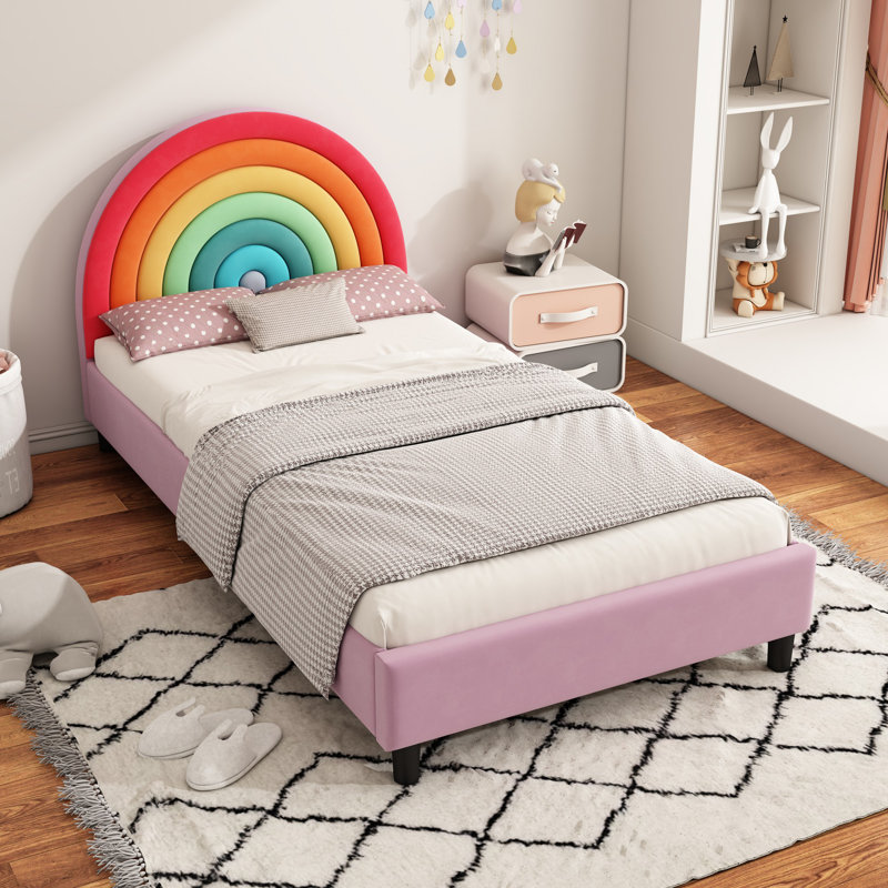 Lit plateforme tapissier Rainbow Design