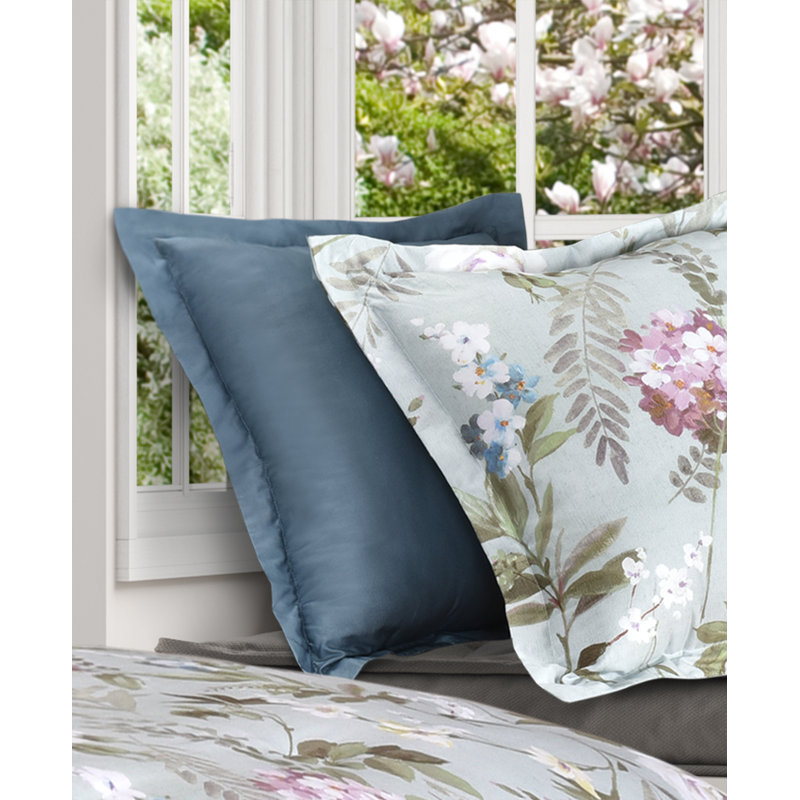 Sara Blue 20" Square Classic Throw Pillow