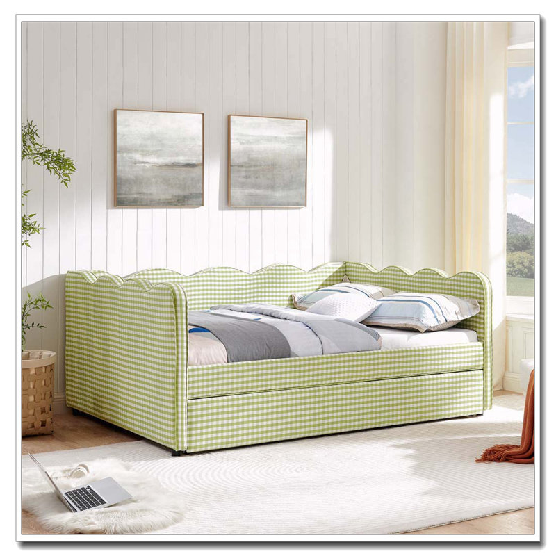 Lit de jour double, Lit gigogne simple, Vert