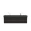 Meuble-lavabo mural 72 po avec lavabos et tiroirs en quartz Yulani-122359587