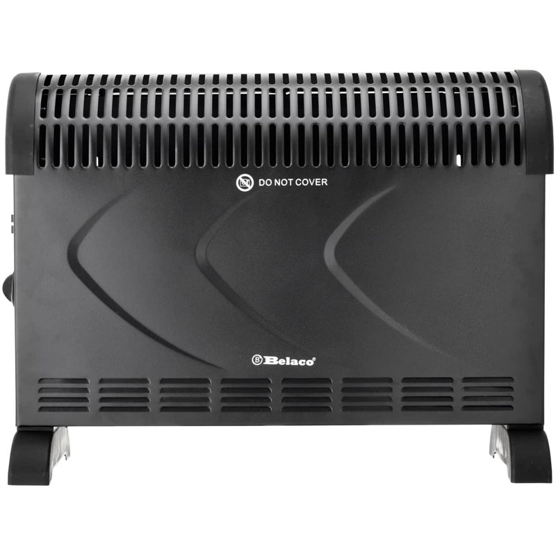 Belaco 2000 Watt 0 BTU Electric Radiator Space Heater, Black