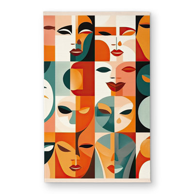 The faces - Shapes Bedroom Indoor Outdoor Door Mat for Decor