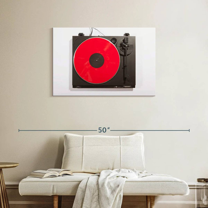 Tourne-disque rouge vif Abarca, H 24 po x l 36 po