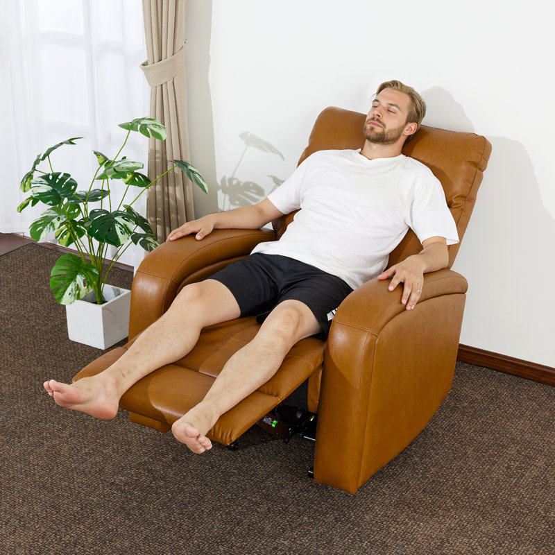 Fauteuil inclinable électrique avec bouton-poussoir Zero Wall-Hugger, Brun