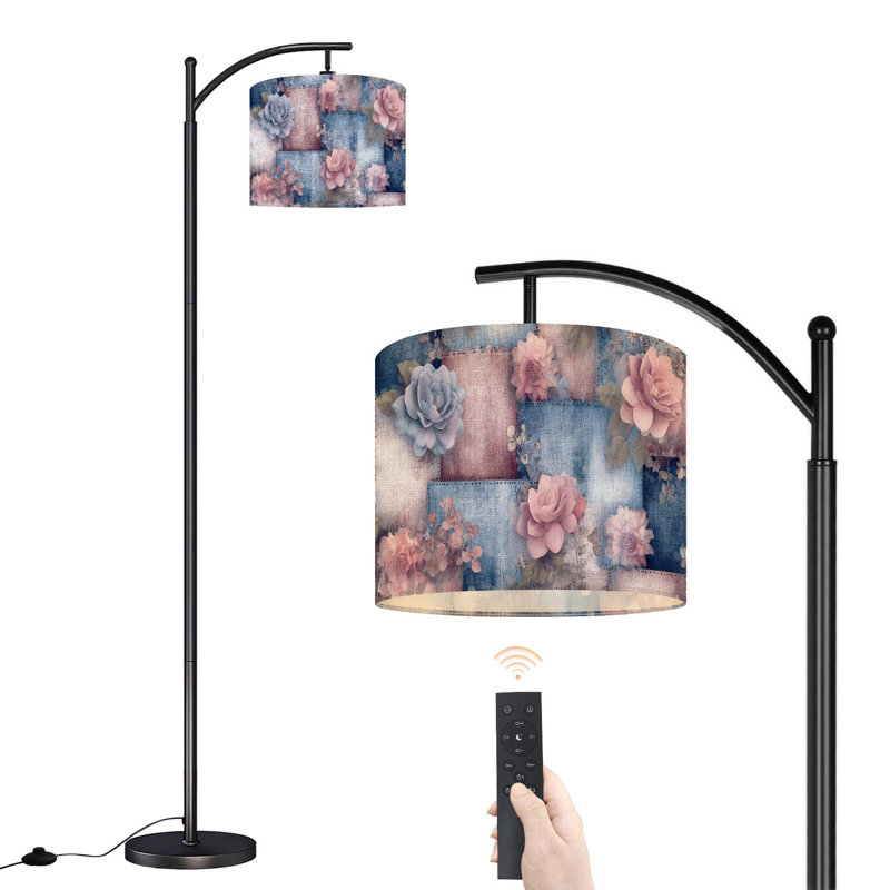 Lampe sur pied arc avec abat-jour réglable Vintage