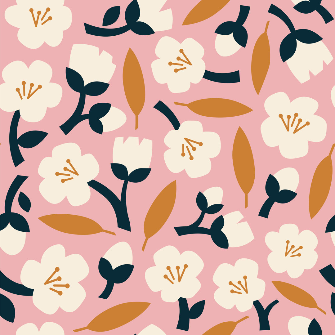 Floral Seamless Pattern von Discan - Kunstdrucke auf Leinwand ohne Rahmen