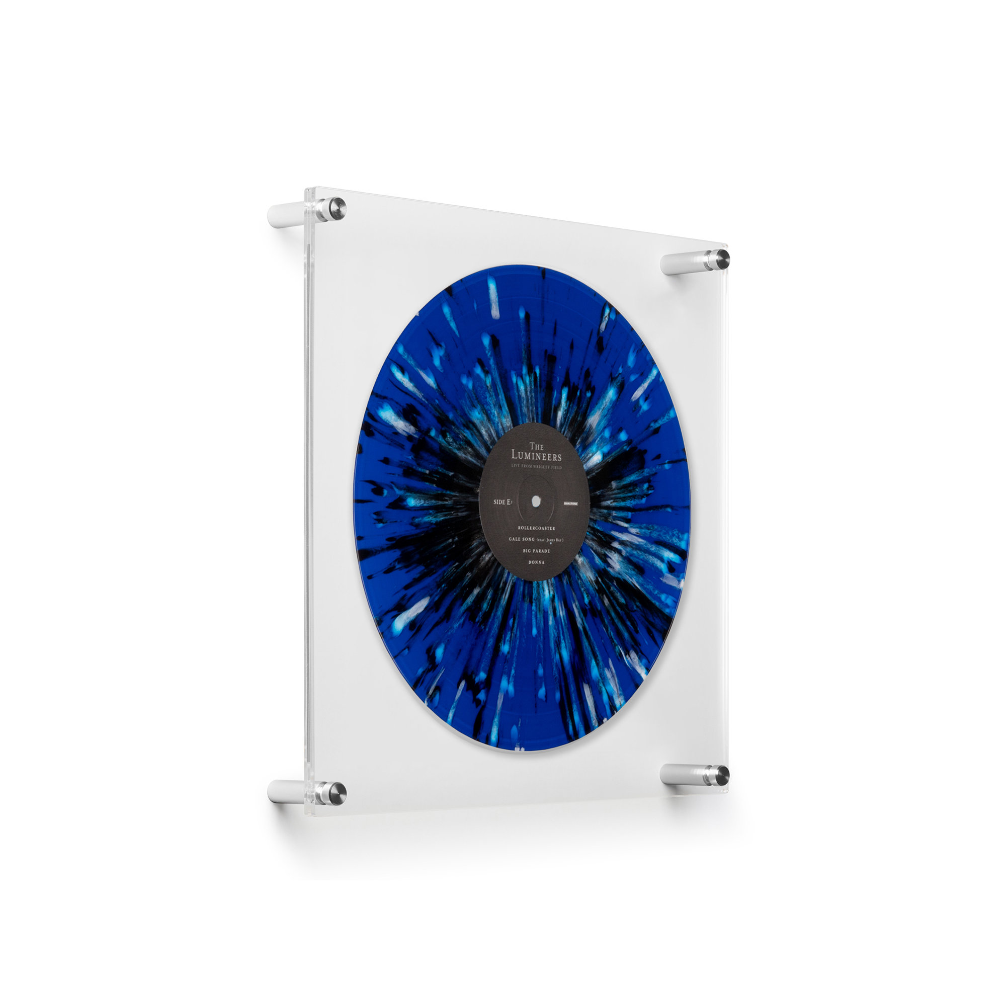 Record Album Frame With 12X12" Circle Acrylic Mat (For Sleeve Or Vinyl) With Silver Hardware, Silver