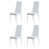 White Line Leather Chairs#4