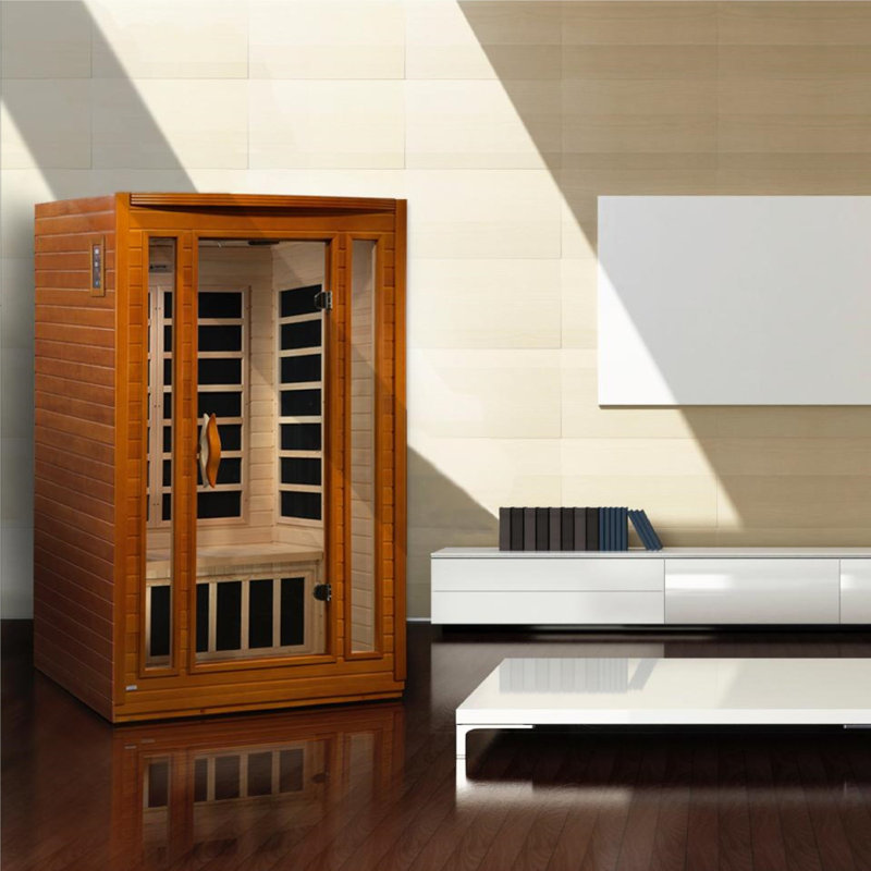 Dynamic Saunas San Marino 2-Person Low EMF FAR Infrared Sauna in Canadian Hemlock