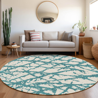 Tapis bleu sarcelle lavable à la machine de qualité supérieure Prisco